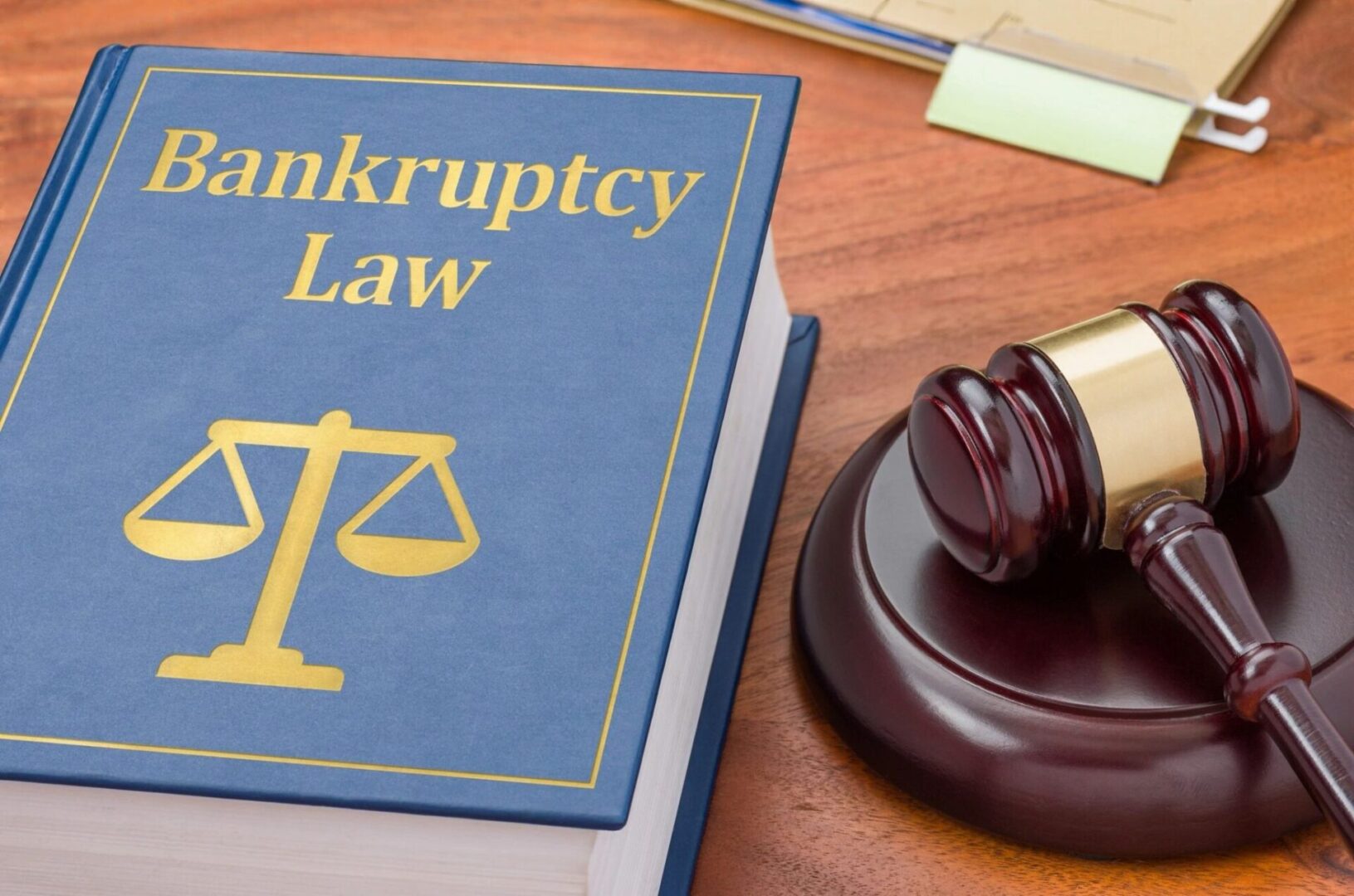 A law book with a gavel - Bankruptcy law